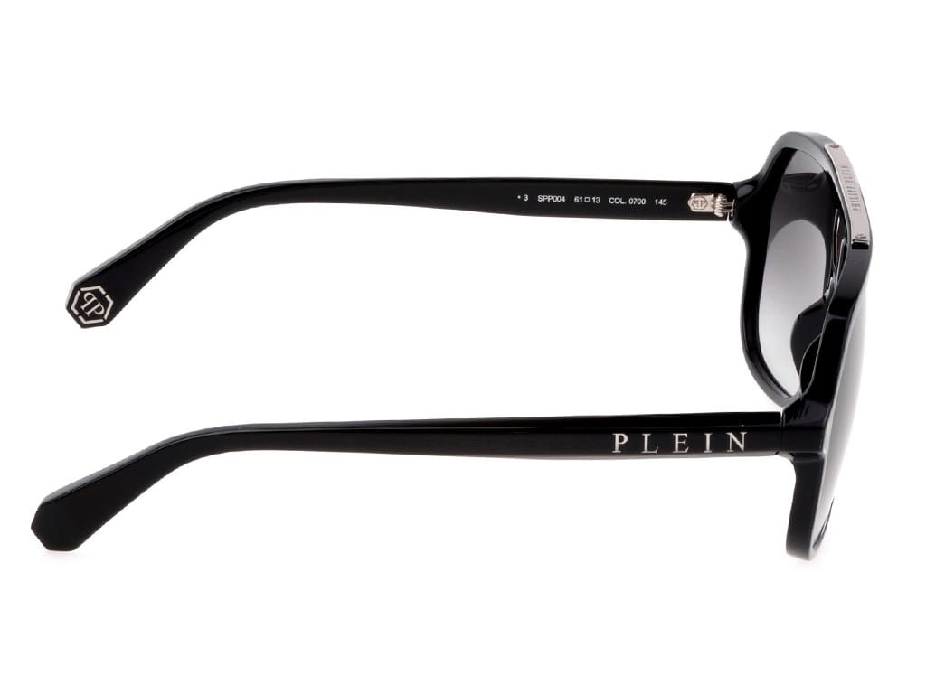 Philipp Plein SPP004M Sunglass Black Male Full Shell Sunglass — Black frame — view 3