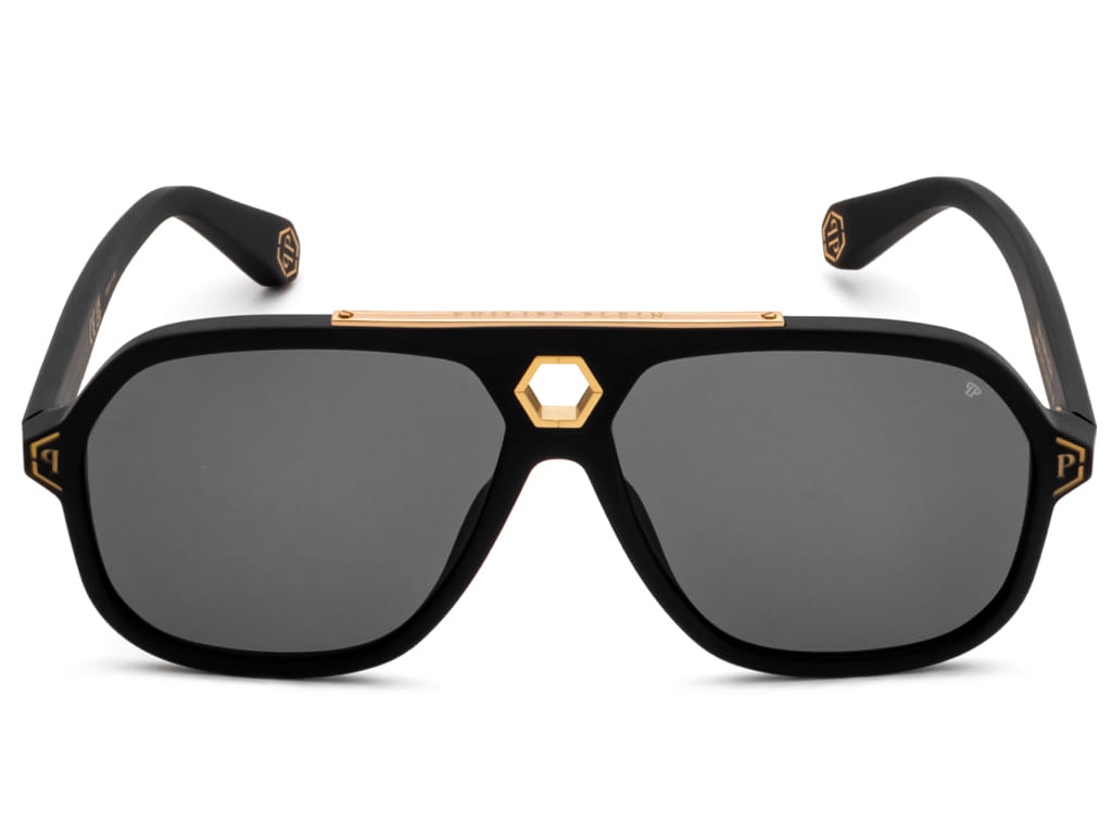 Philipp Plein SPP004 Sunglass Matt Black Male Full Shell Sunglass — Matt Black frame — view 2