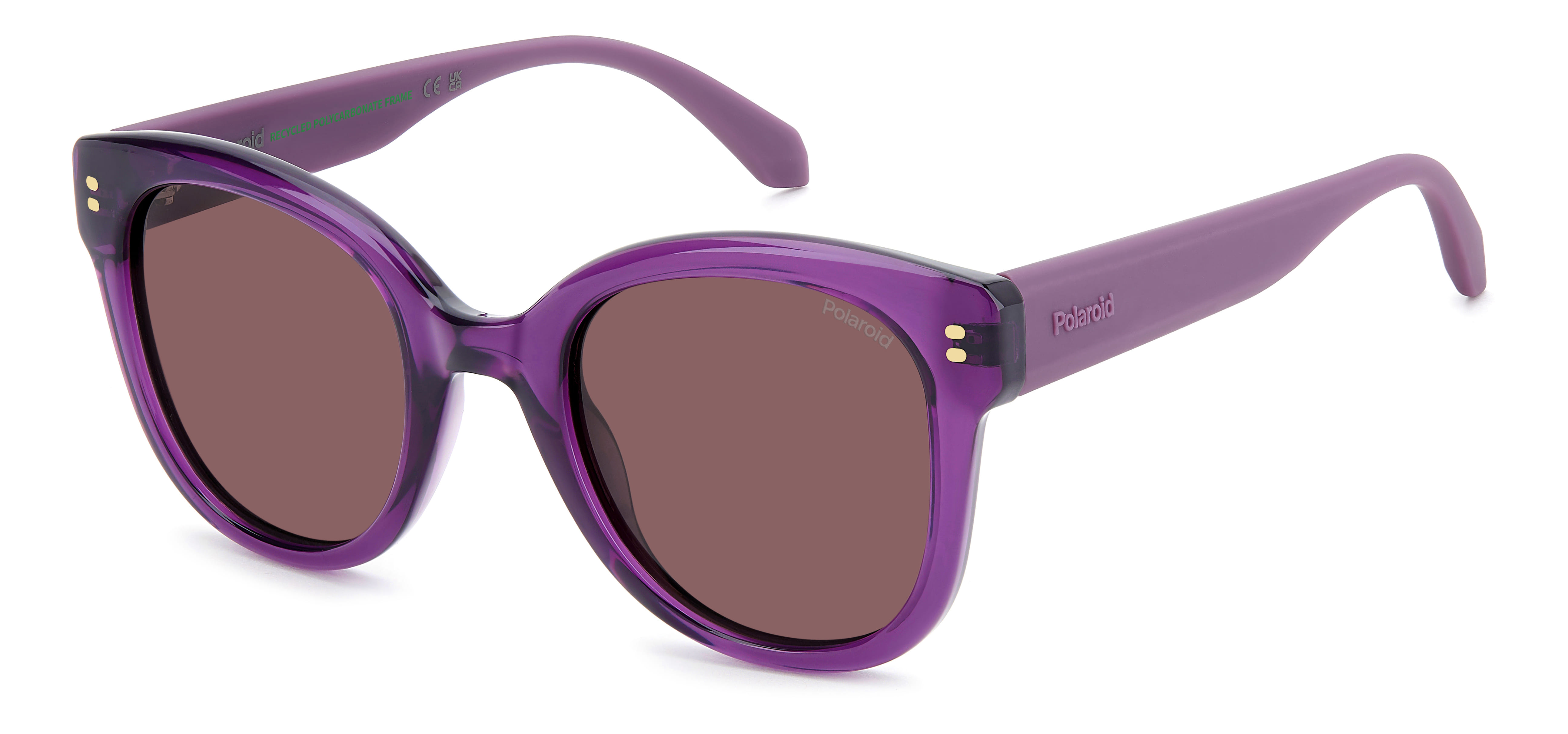 POLAROID PLD 6248/S/X B3VKL 075 CAT.3 PLD 6248/S/X Sunglass — Transparent Violet frame
