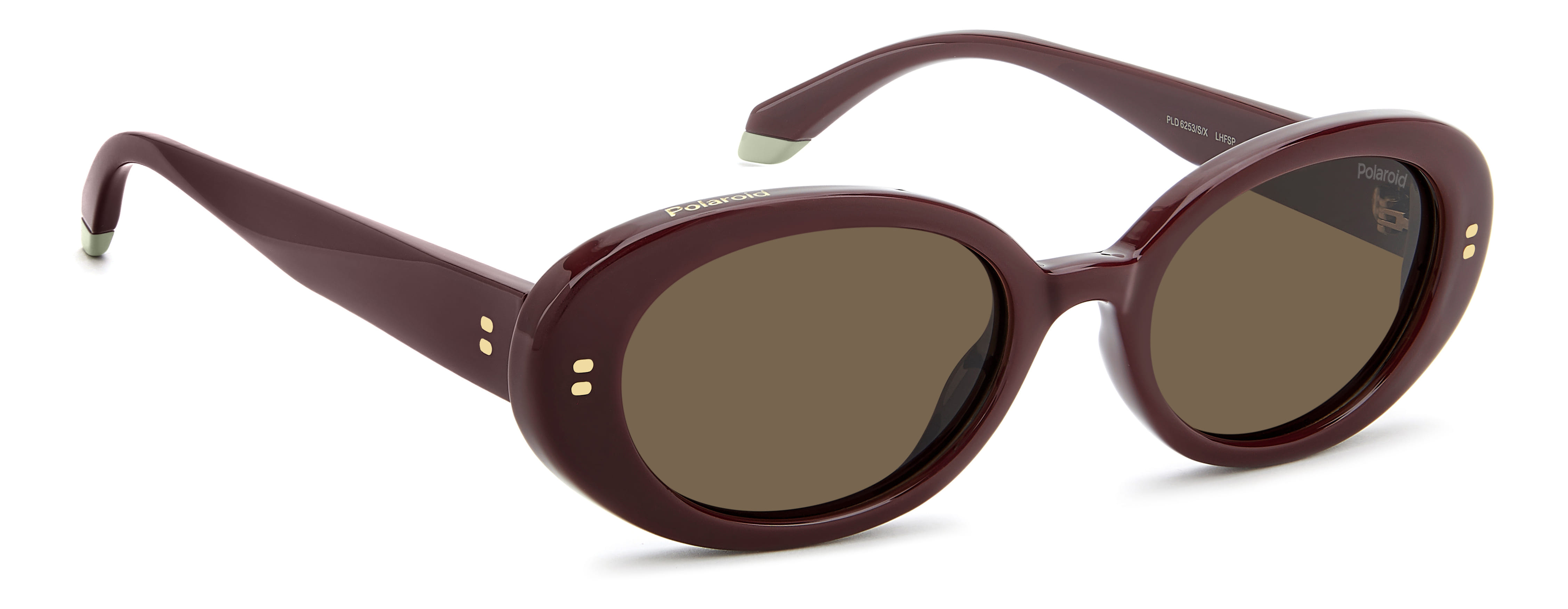 POLAROID PLD 6253/S/X LHFSP 125 CAT.3 PLD 6253/S/X Sunglass Sunglass — Burgundy frame — view 2