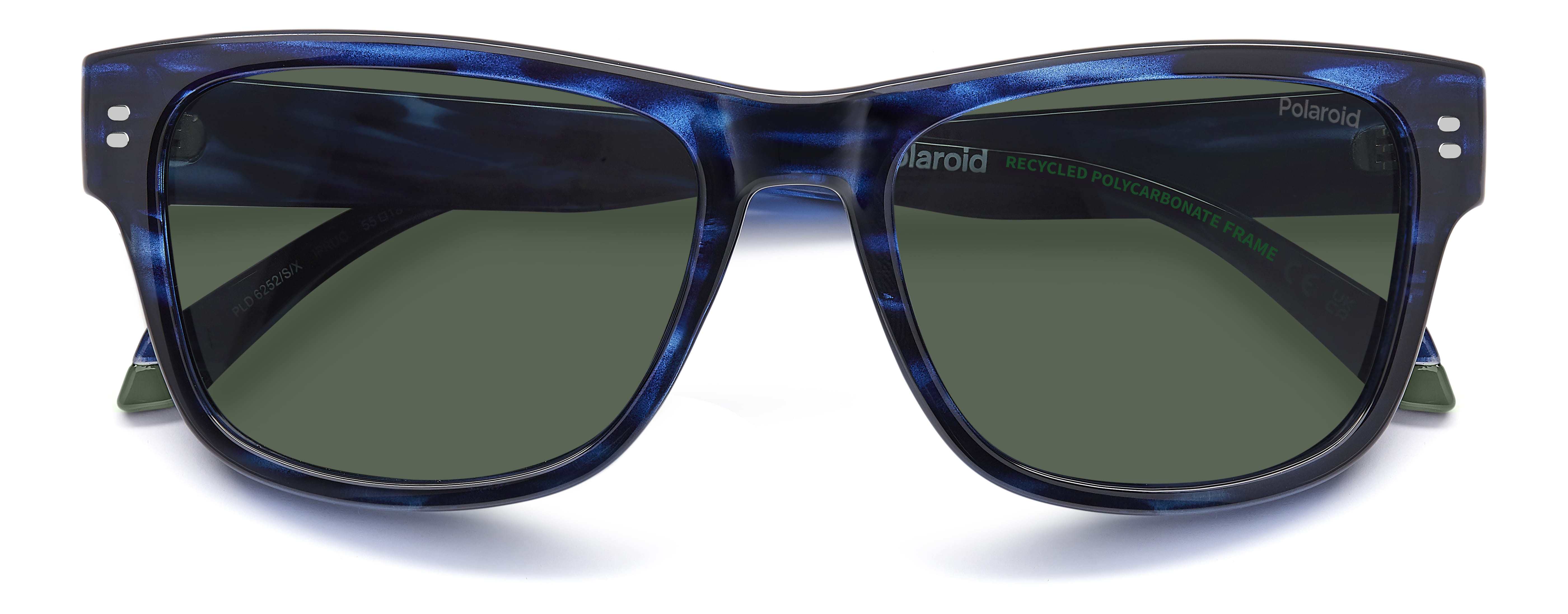 POLAROID PLD 6252/S/X IPRUC 085 CAT.3 PLD 6252/S/X Sunglass Sunglass — Blue Havana frame — view 4