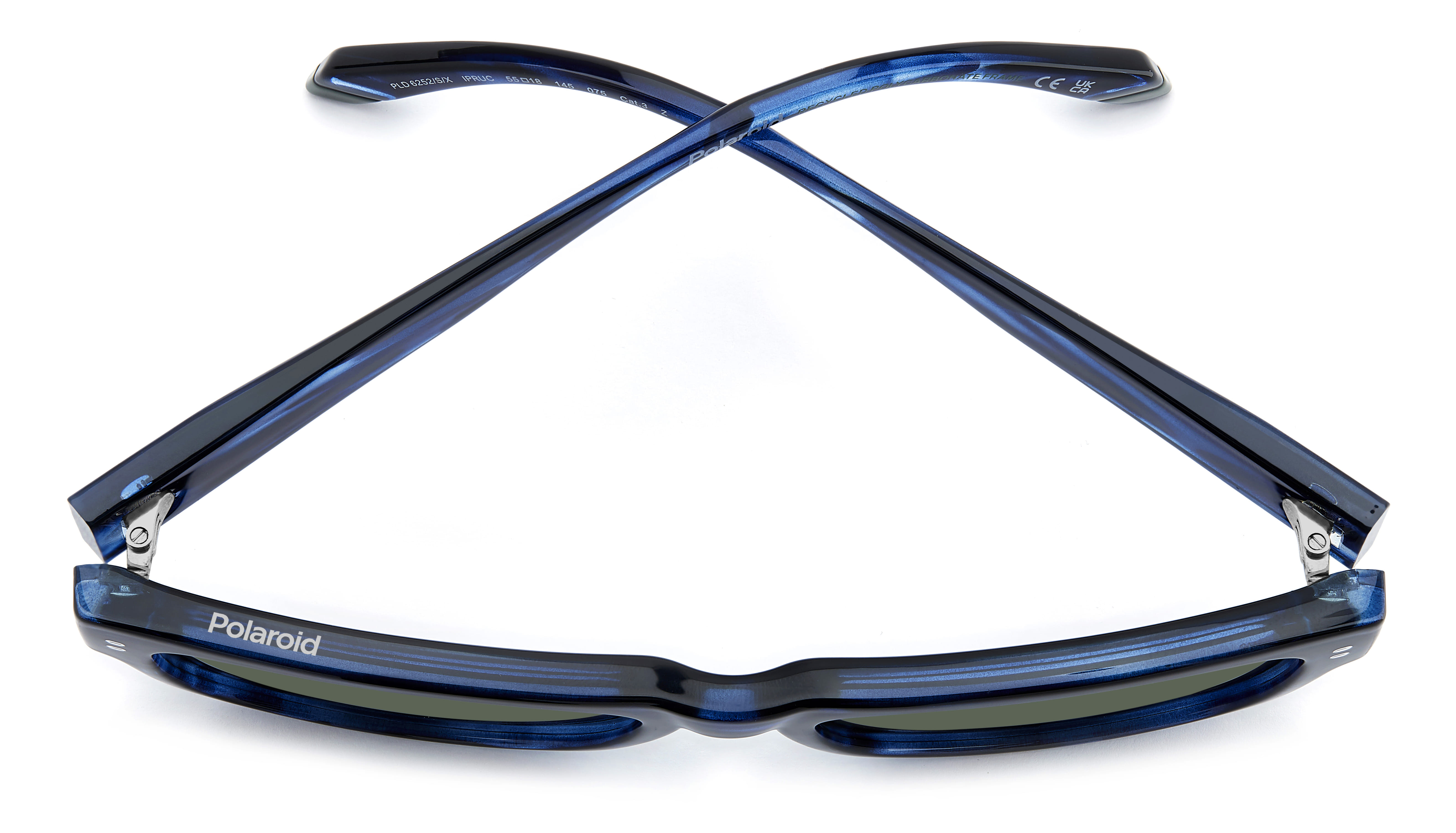 POLAROID PLD 6252/S/X IPRUC 085 CAT.3 PLD 6252/S/X Sunglass Sunglass — Blue Havana frame — view 5