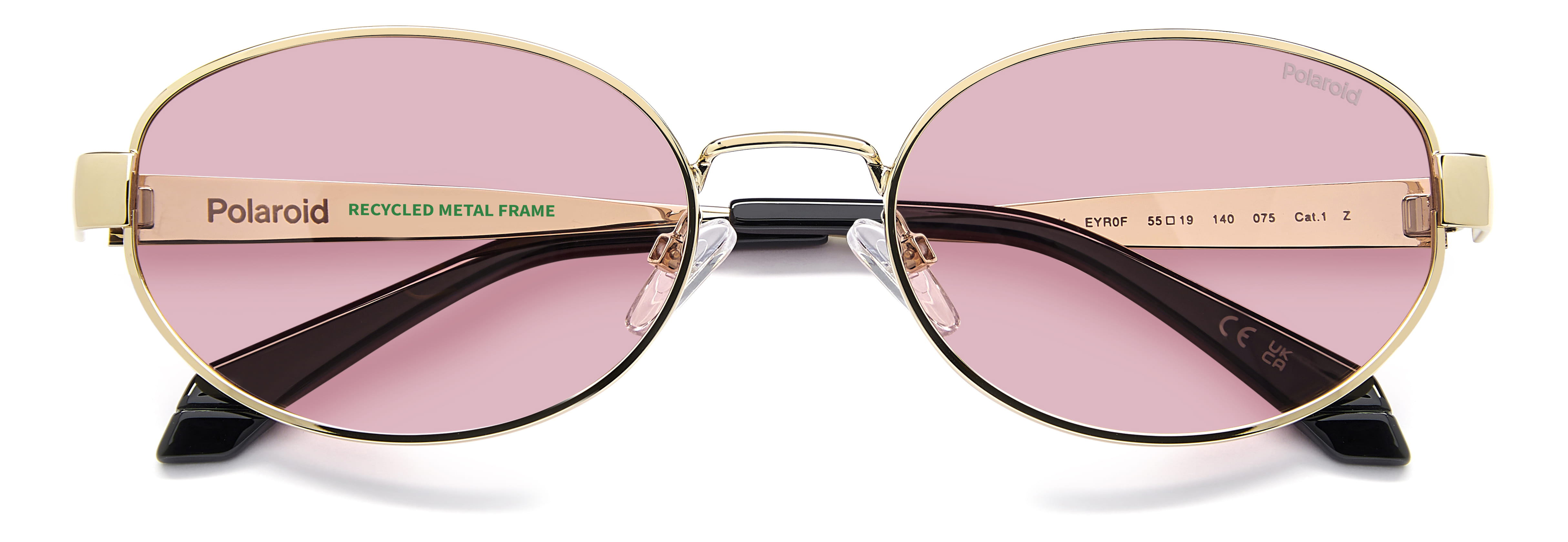 POLAROID PLD 6254/S/X EYROF 125 CAT.1 PLD 6254/S/X Sunglass Sunglass — Gold frame — view 4
