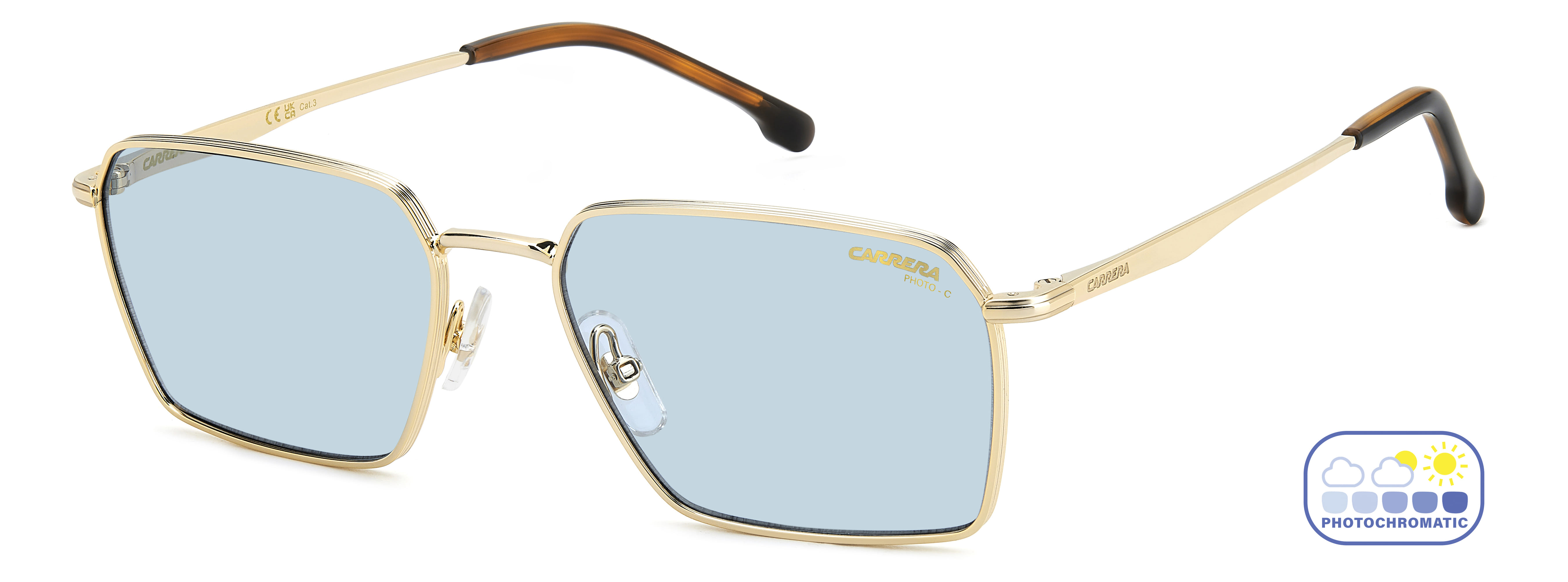 Carrera 356/S Sunglass Gold Male Full Metal Sunglass — Gold frame — alternate view