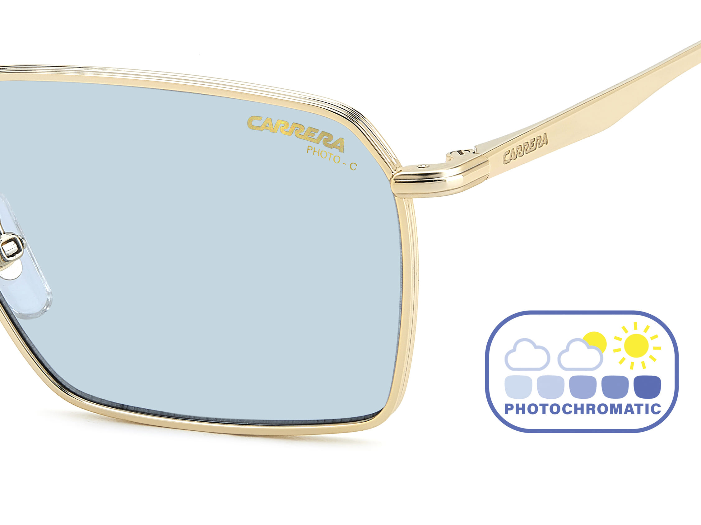 Carrera 356/S Sunglass Gold Male Full Metal Sunglass — Gold frame — view 3