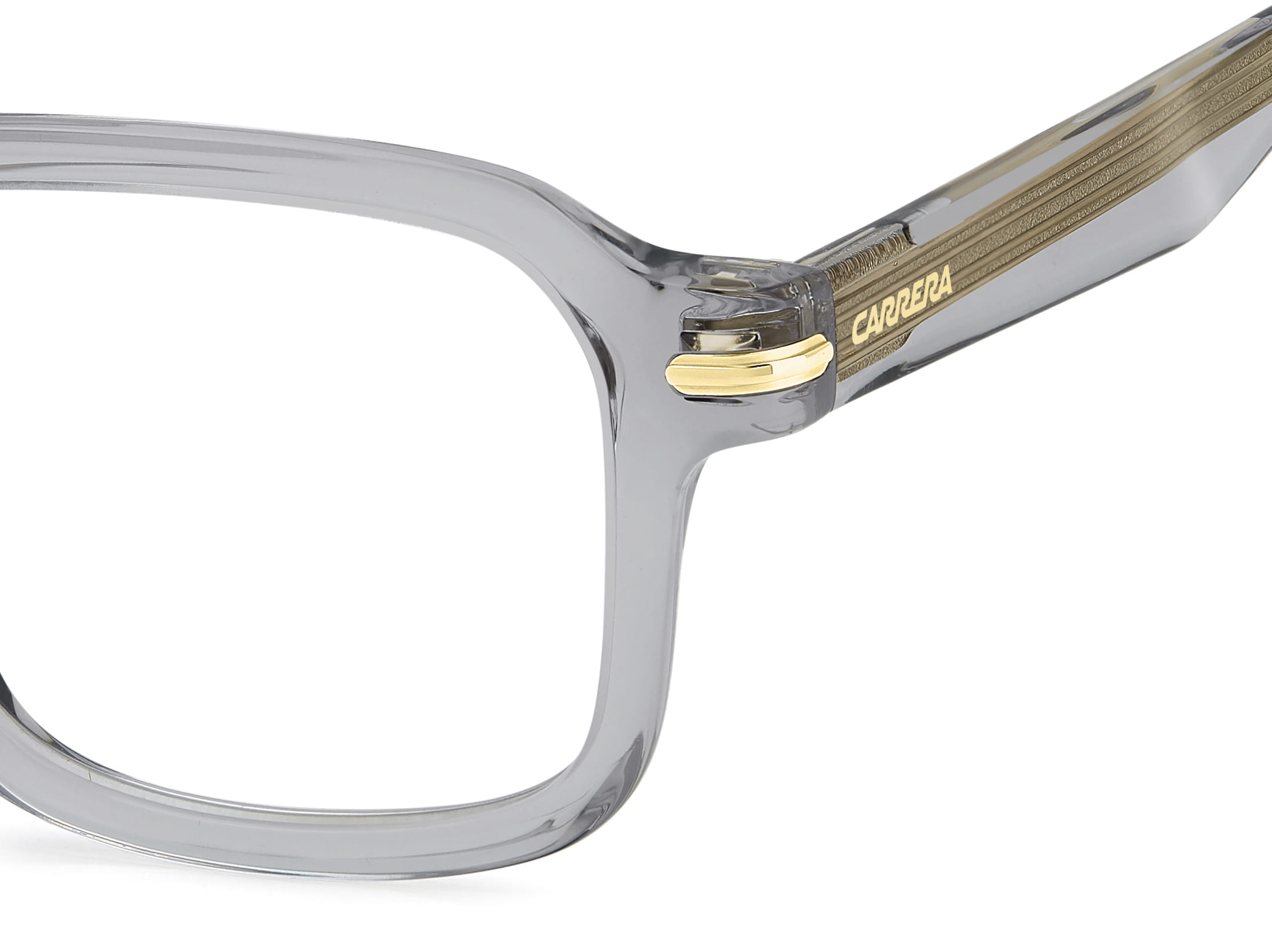 Carrera 370 Frame Transparent Grey Male Full Shell Frame — Transparent Grey frame — view 3