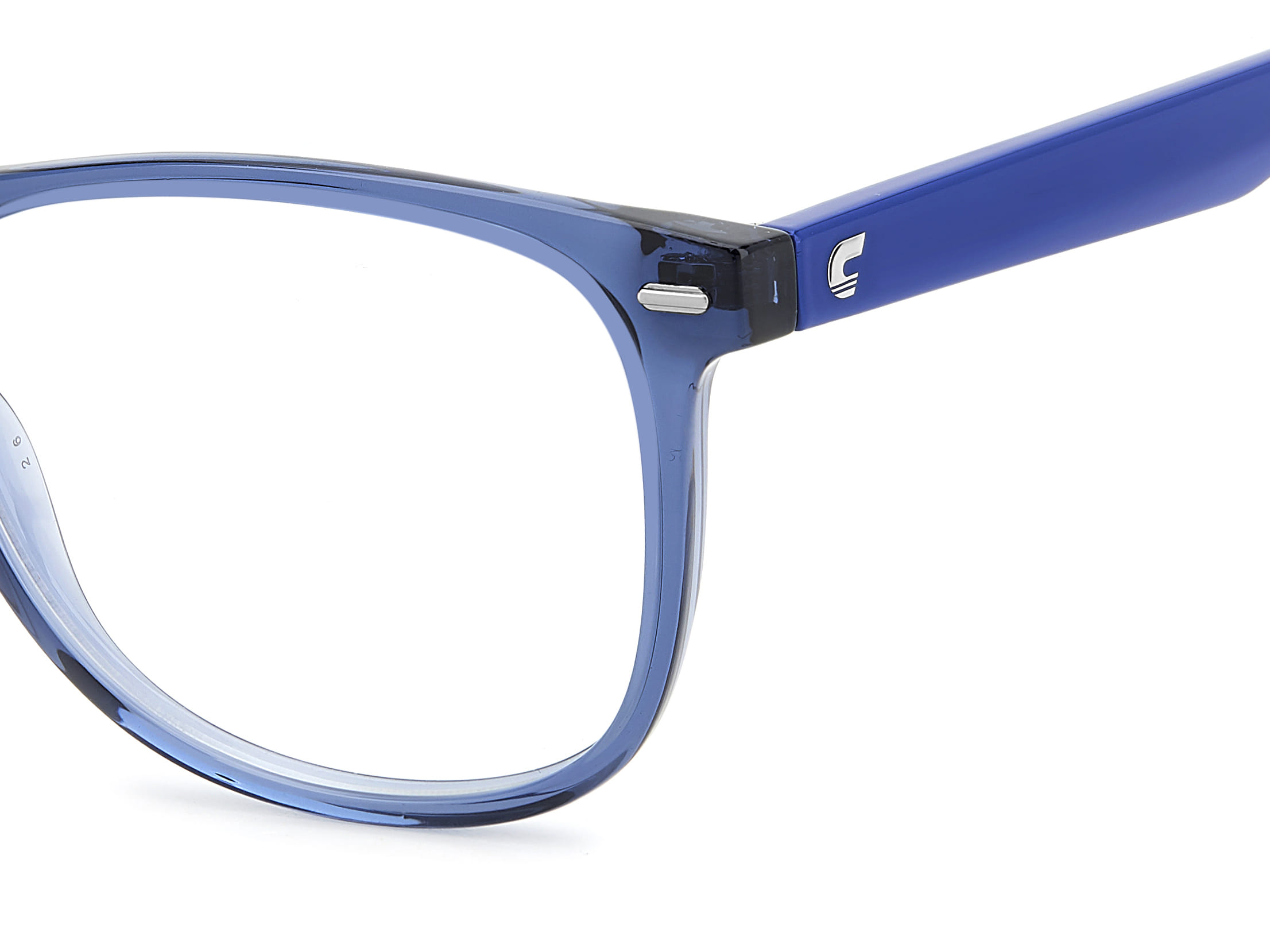 Carrera 2049T Frame Transparent Blue Male Full Shell Frame — Transparent Blue frame — view 3