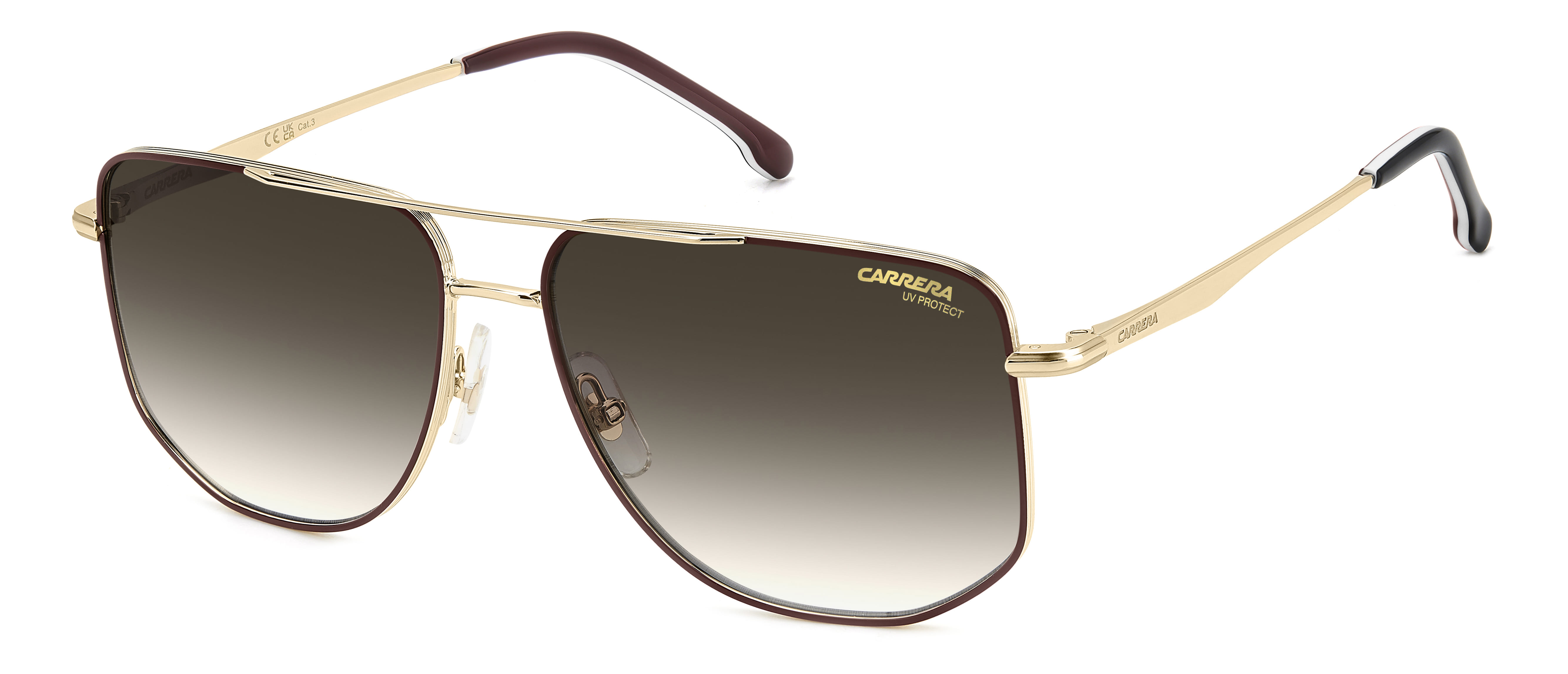Carrera 355/S Sunglass Maroon Male Full Metal Sunglass — Maroon frame — alternate view
