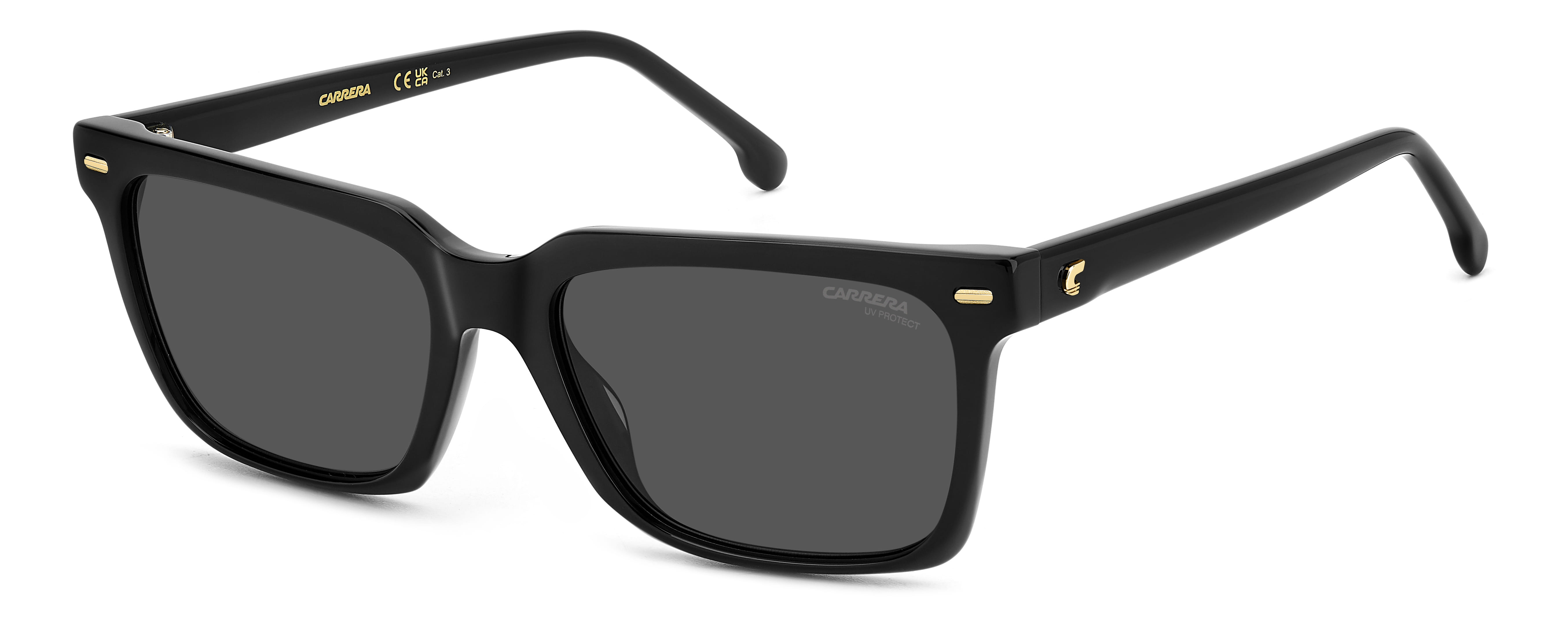 Carrera 3056/S Sunglass Black Male Full Shell Sunglass — Black frame — view 1