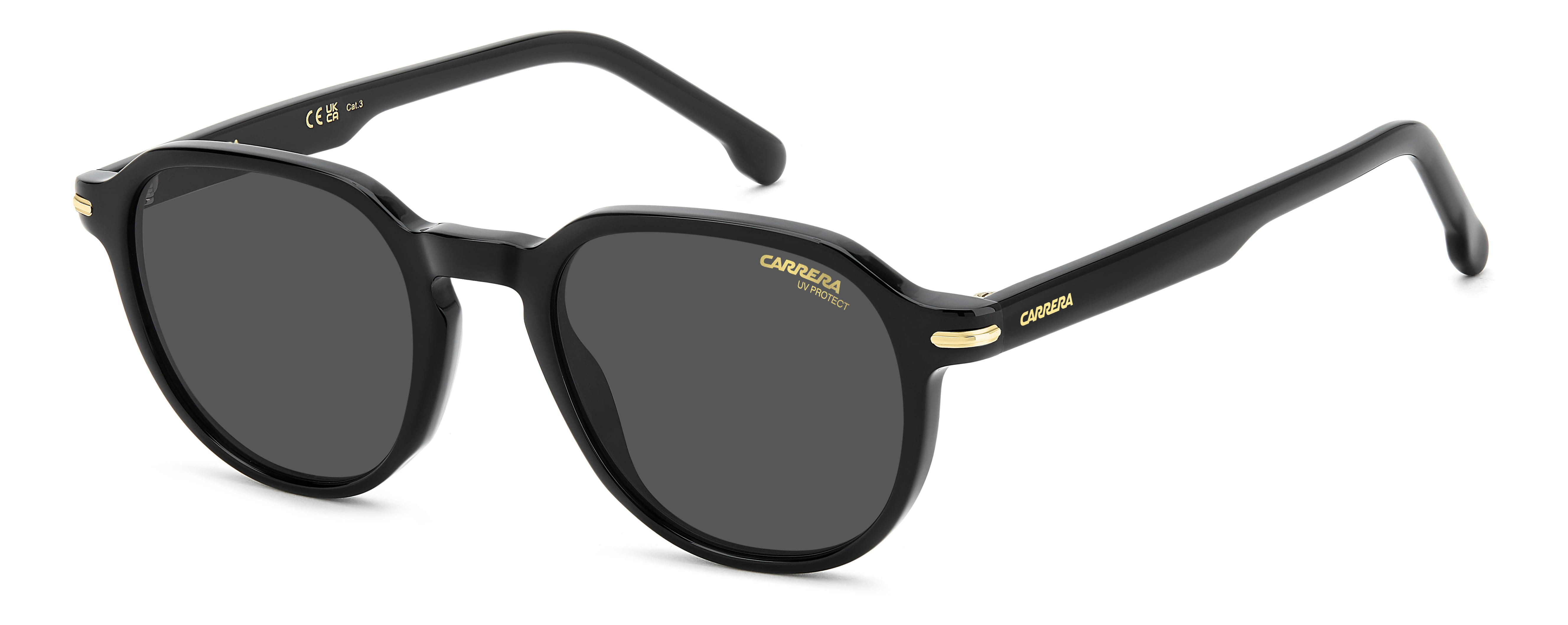 CARRERA 376/S 807IR CAT.3 376/S Sunglass Black Unisex Full S Sunglass — Black frame — alternate view