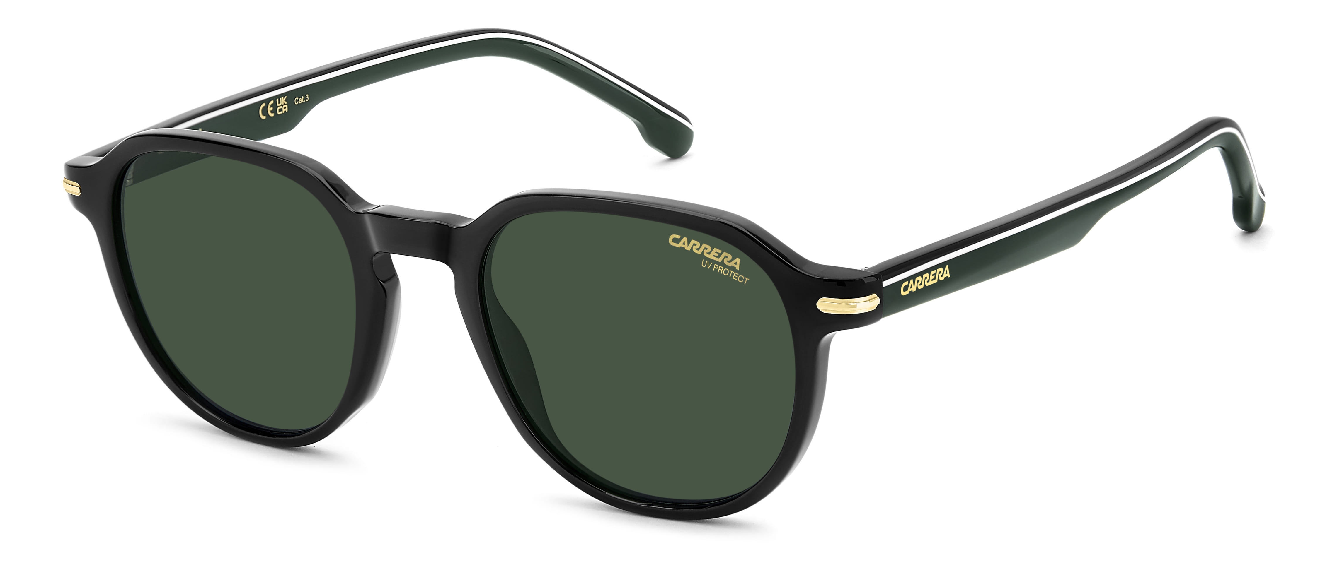 CARRERA 376/S 7ZJQT CAT.3 376/S Sunglass Black Unisex Full S Sunglass — Black frame — alternate view