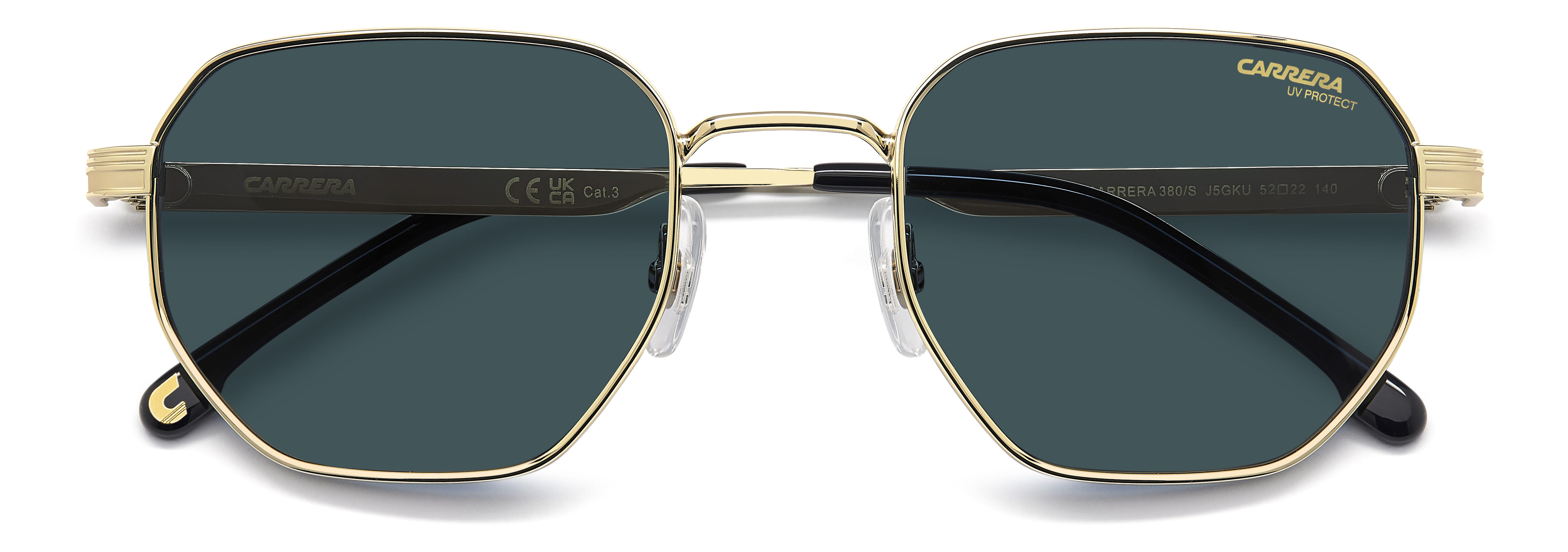 CARRERA 380/S J5GKU CAT.3 380/S Sunglass Gold Unisex Metal M Sunglass — Gold frame — view 4