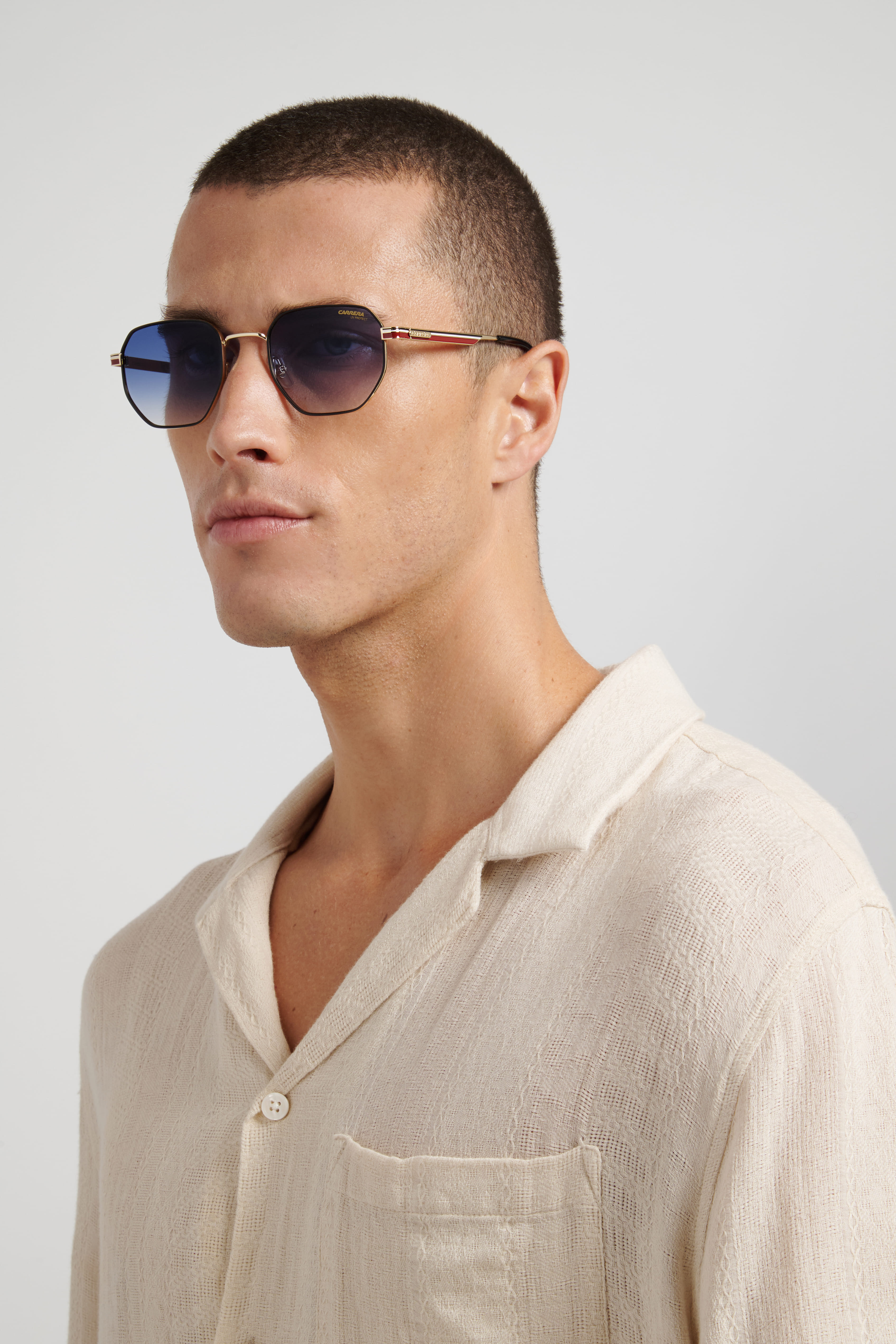 CARRERA 380/S W3J08 CAT.2 380/S Sunglass Black Unisex Metal Sunglass — Black frame — view 7