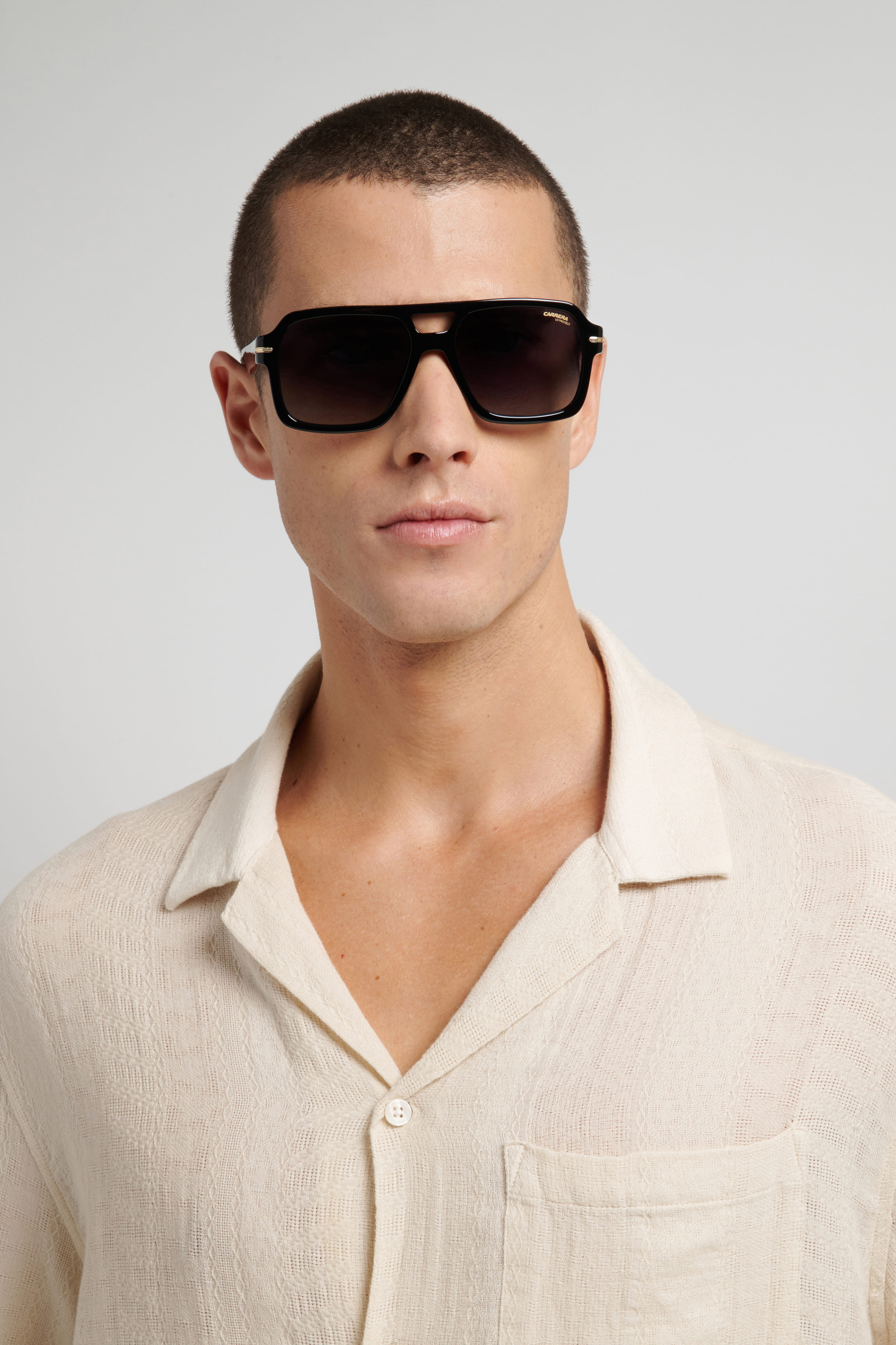 CARRERA 377/S 8079O CAT.3 377/S Sunglass Black Male Full She Sunglass — Black frame — view 8