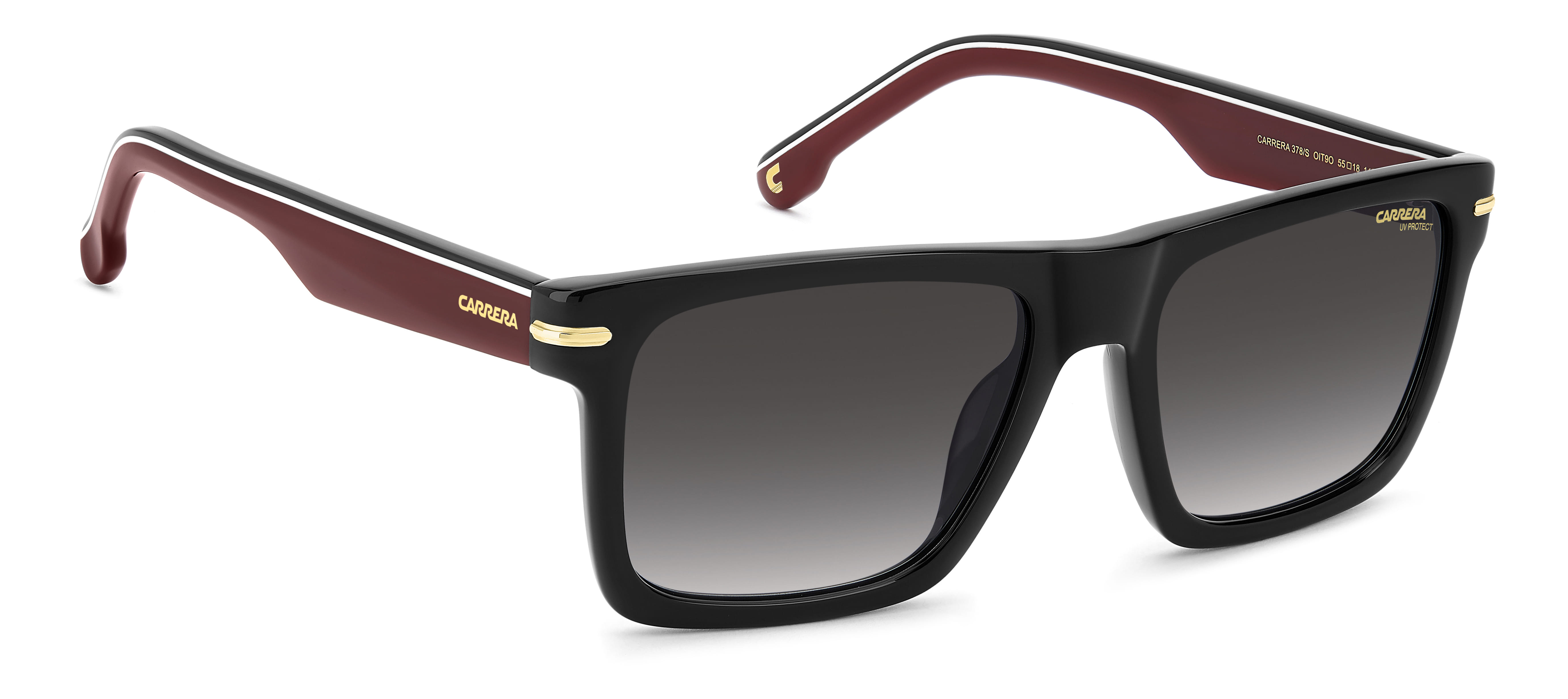 CARRERA 378/S OIT9O CAT.2 378/S Sunglass Black Male Full She Sunglass — Black frame — view 2