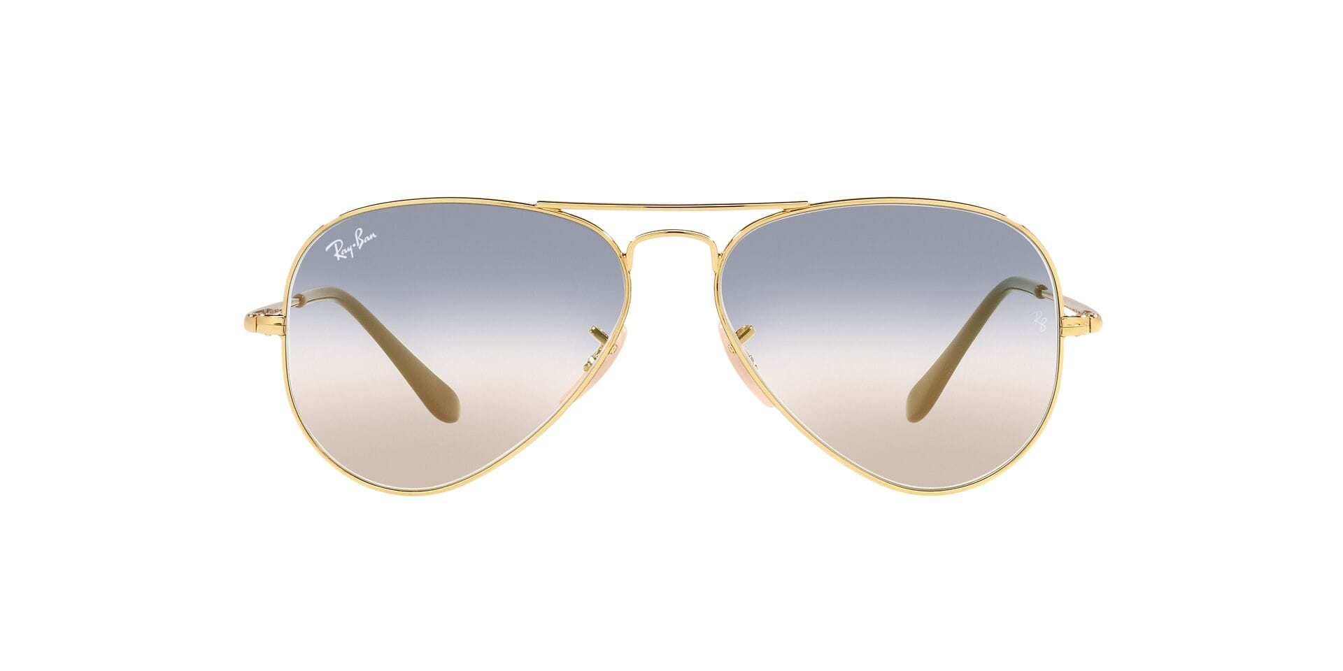 Rayban 0RB3689 Sunglass Gold Unisex Full Metal Sunglass — Gold frame — view 2