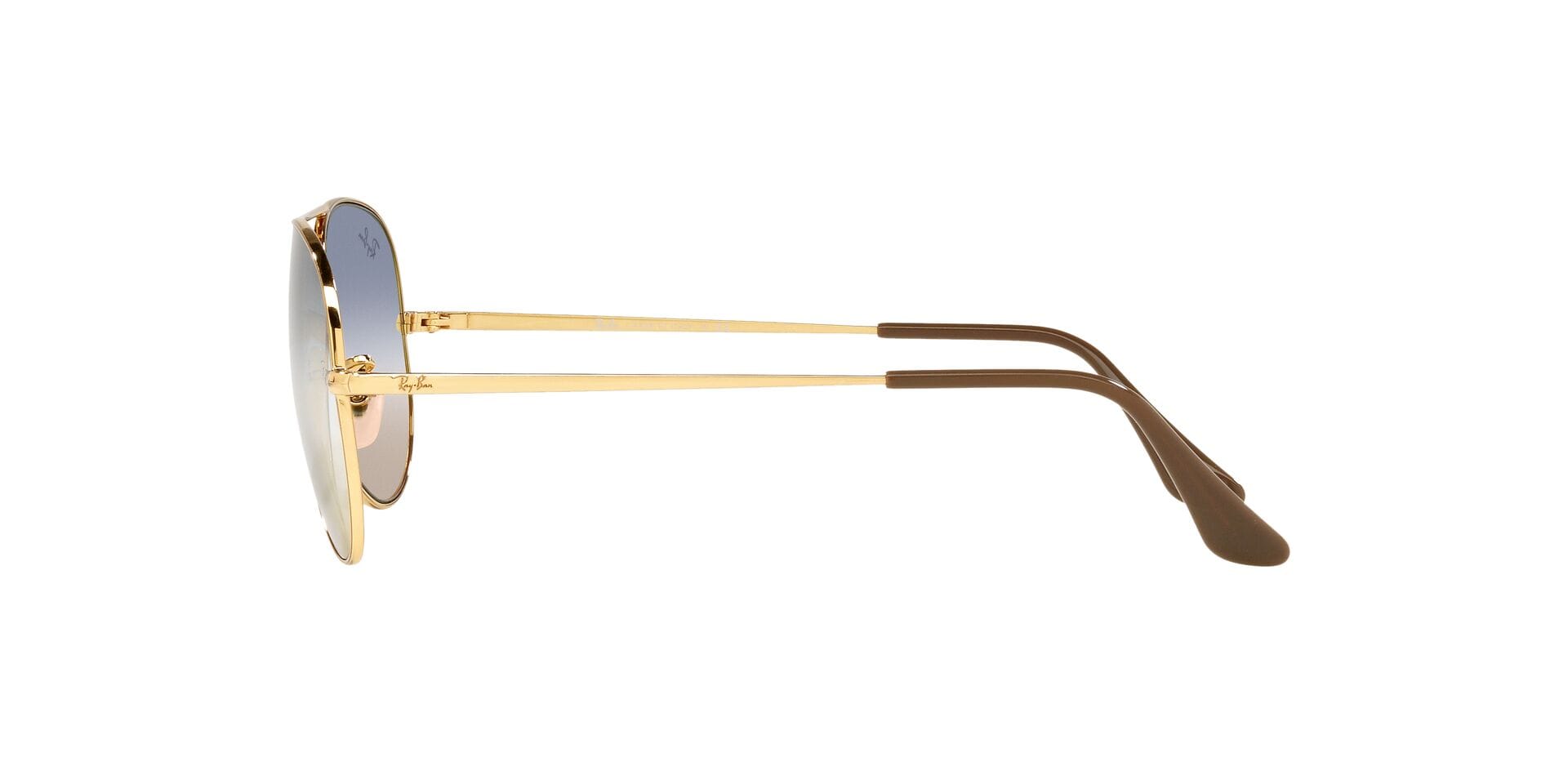 Rayban 0RB3689 Sunglass Gold Unisex Full Metal Sunglass — Gold frame — view 3