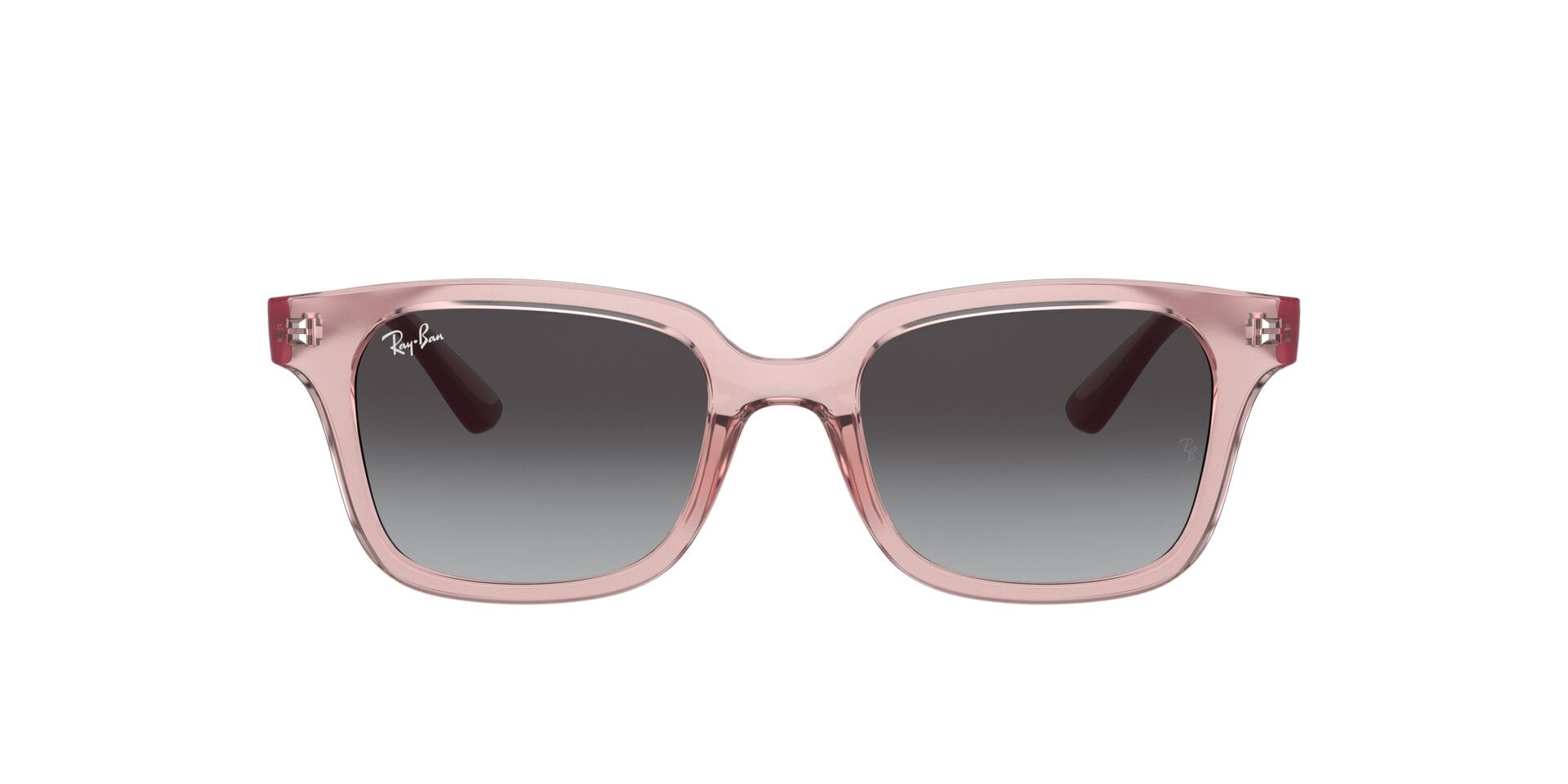 Rayban RJ9071S Sunglass Transparent Pink Kids Full Shell Sunglass — Transparent Pink frame — view 2