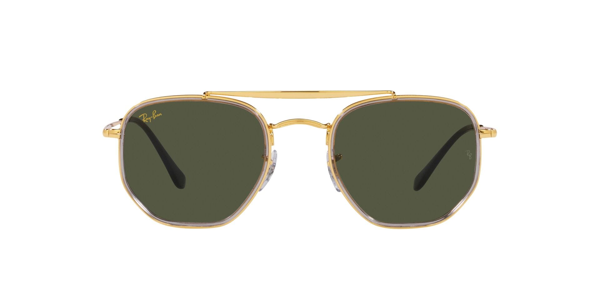 Rayban 0RB3648M Sunglass Gold Unisex Full Metal Sunglass — Gold frame — view 2