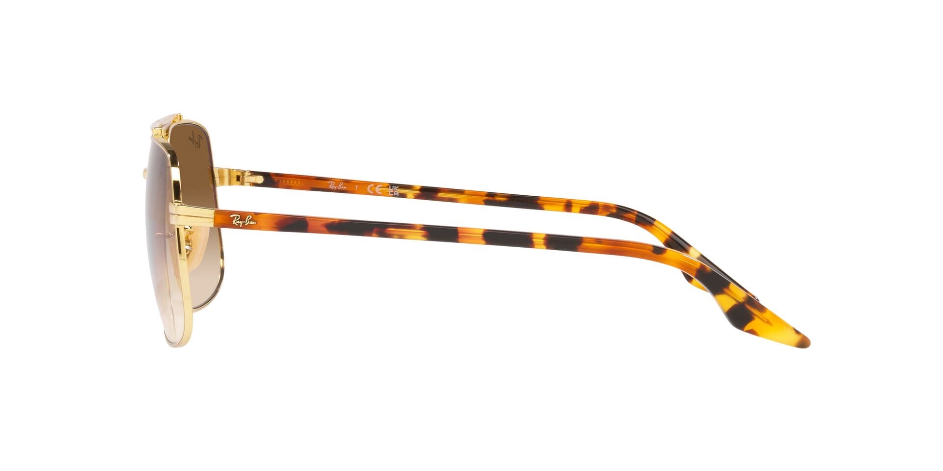 Rayban 0RB3699 Sunglass Gold Unisex Full Shell Sunglass — Gold frame — view 3