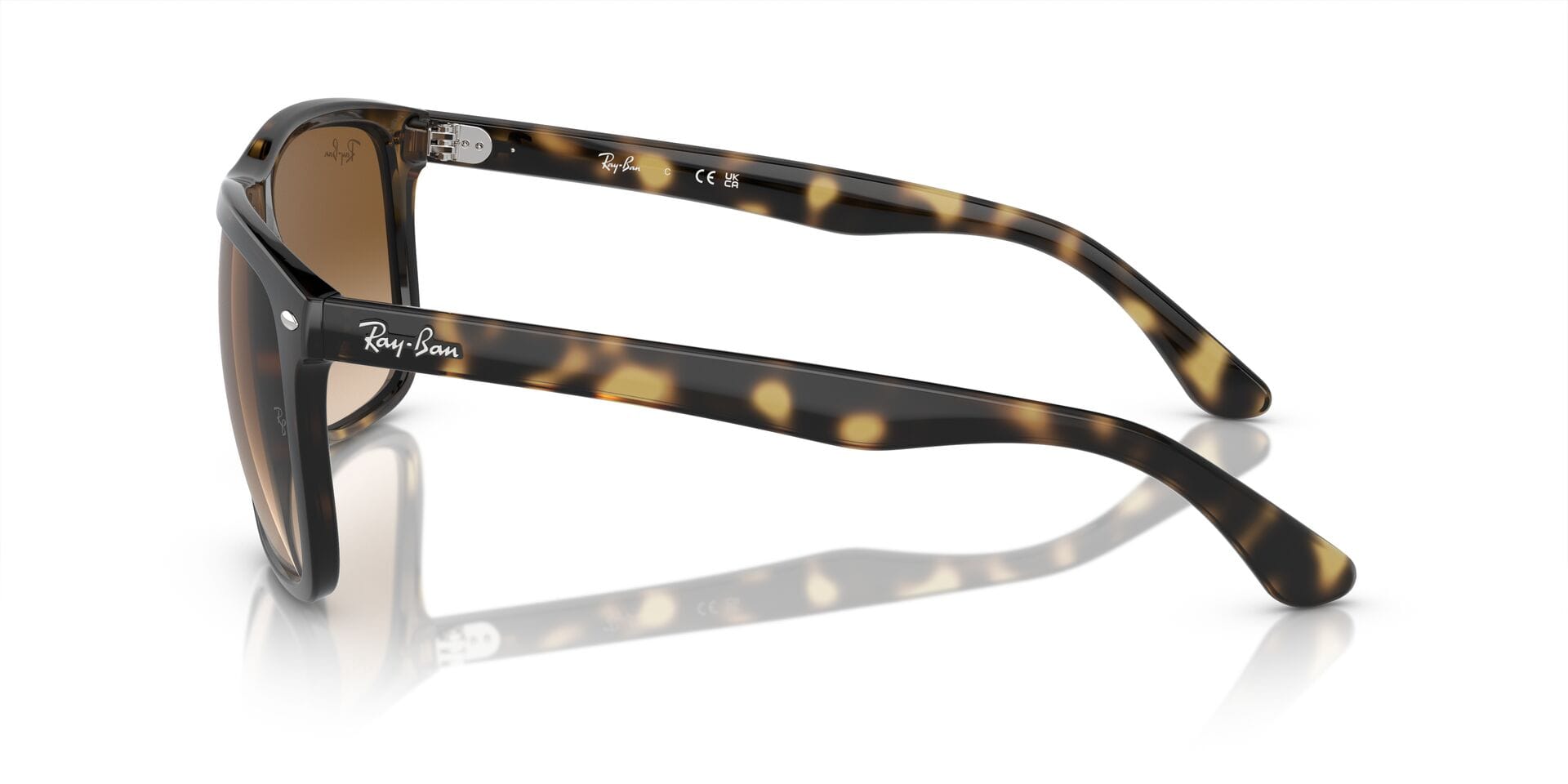 Rayban 0RB4547 Sunglass Tortoise Unisex Full Shell Sunglass — Tortoise frame — view 3