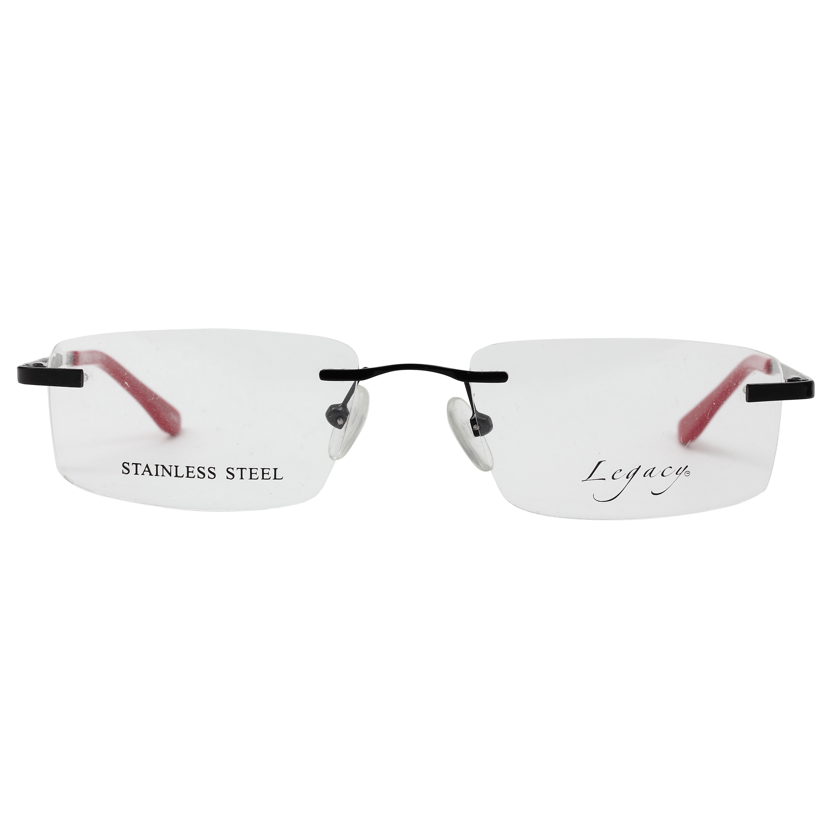 Inspira F6915N Frame Black Unisex RimLess Metal Frame — Black frame — view 1