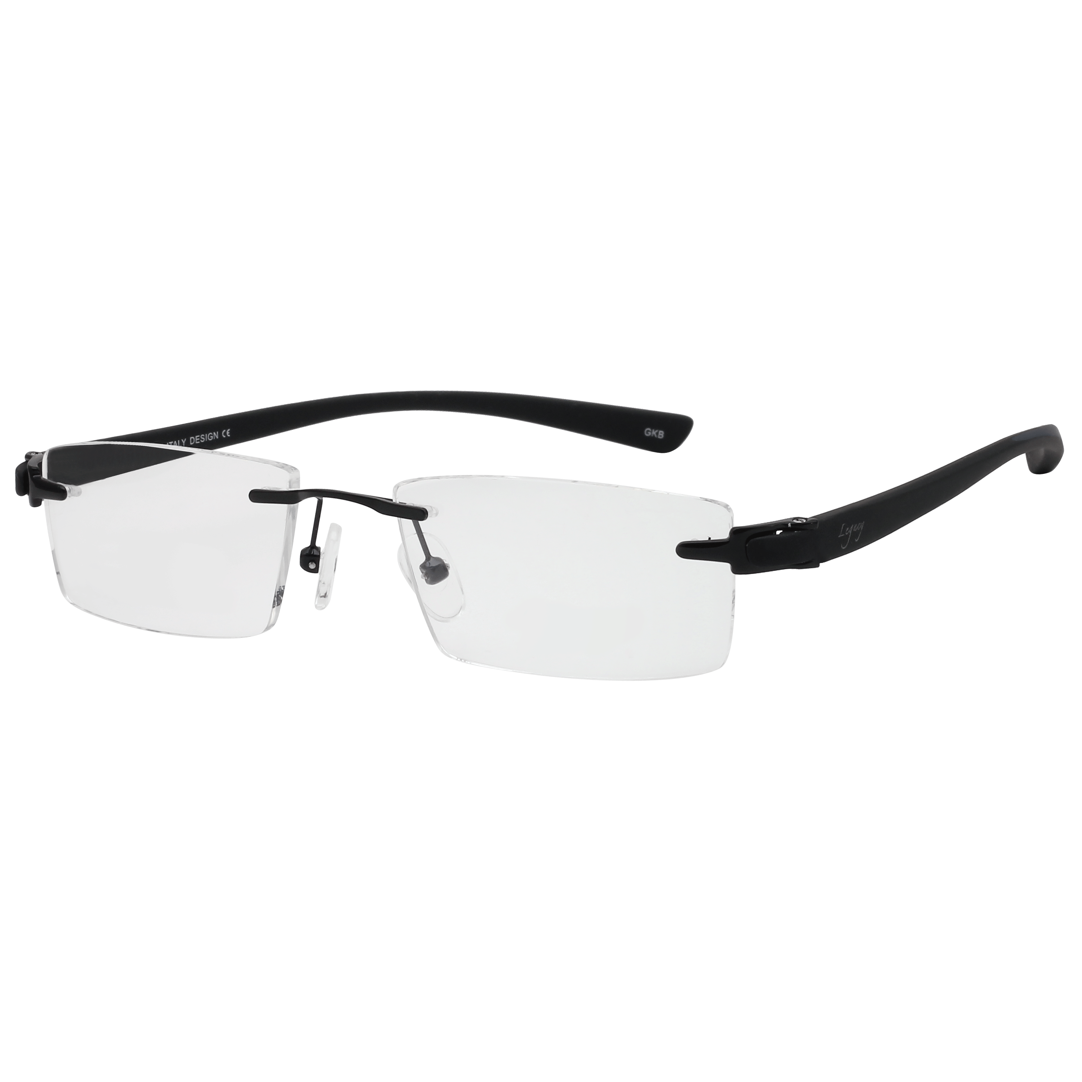 Inspira 6715N Frame Black Unisex RimLess Rubber — Black frame