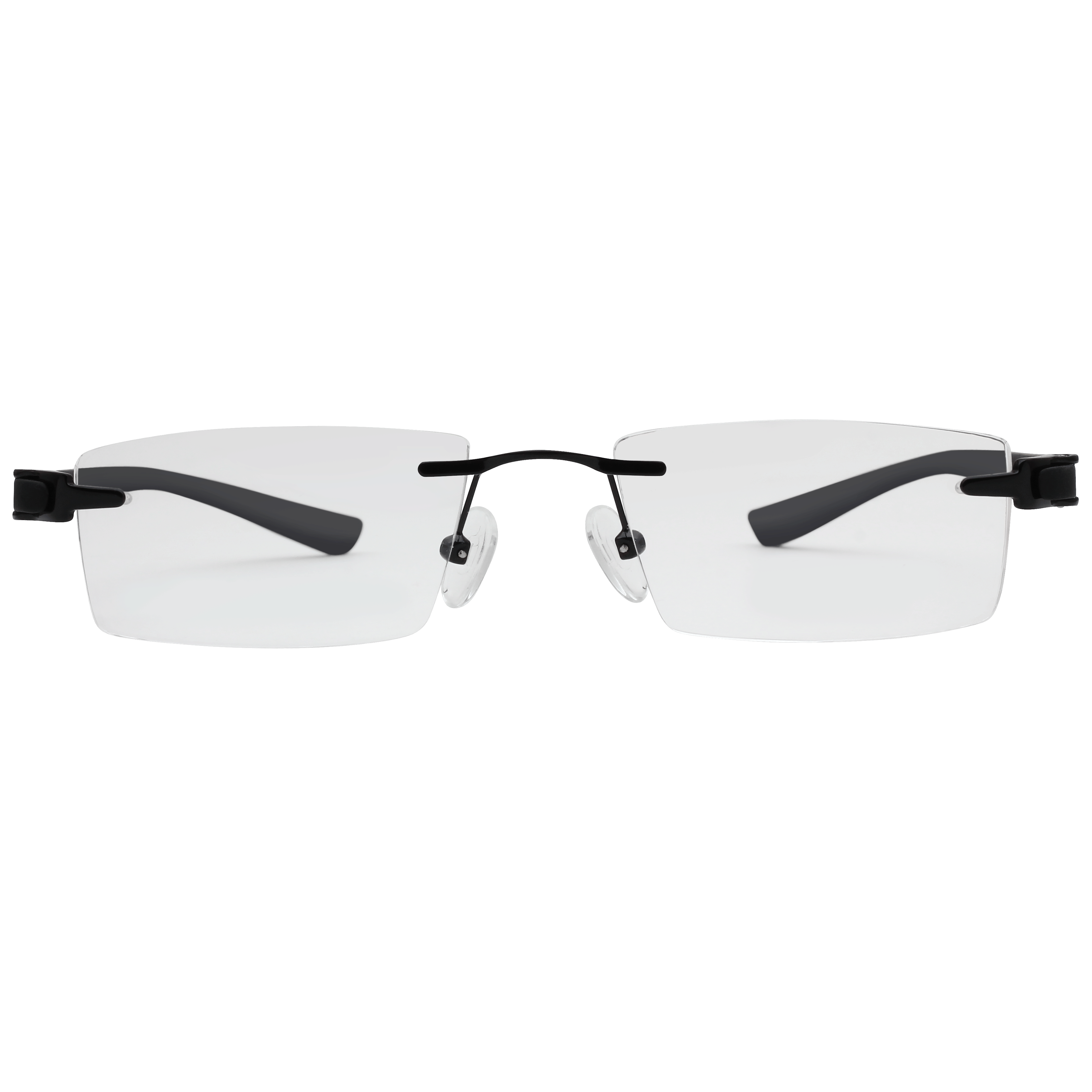 Inspira 6715N Frame Black Unisex RimLess Rubber Frame — Black frame — view 2