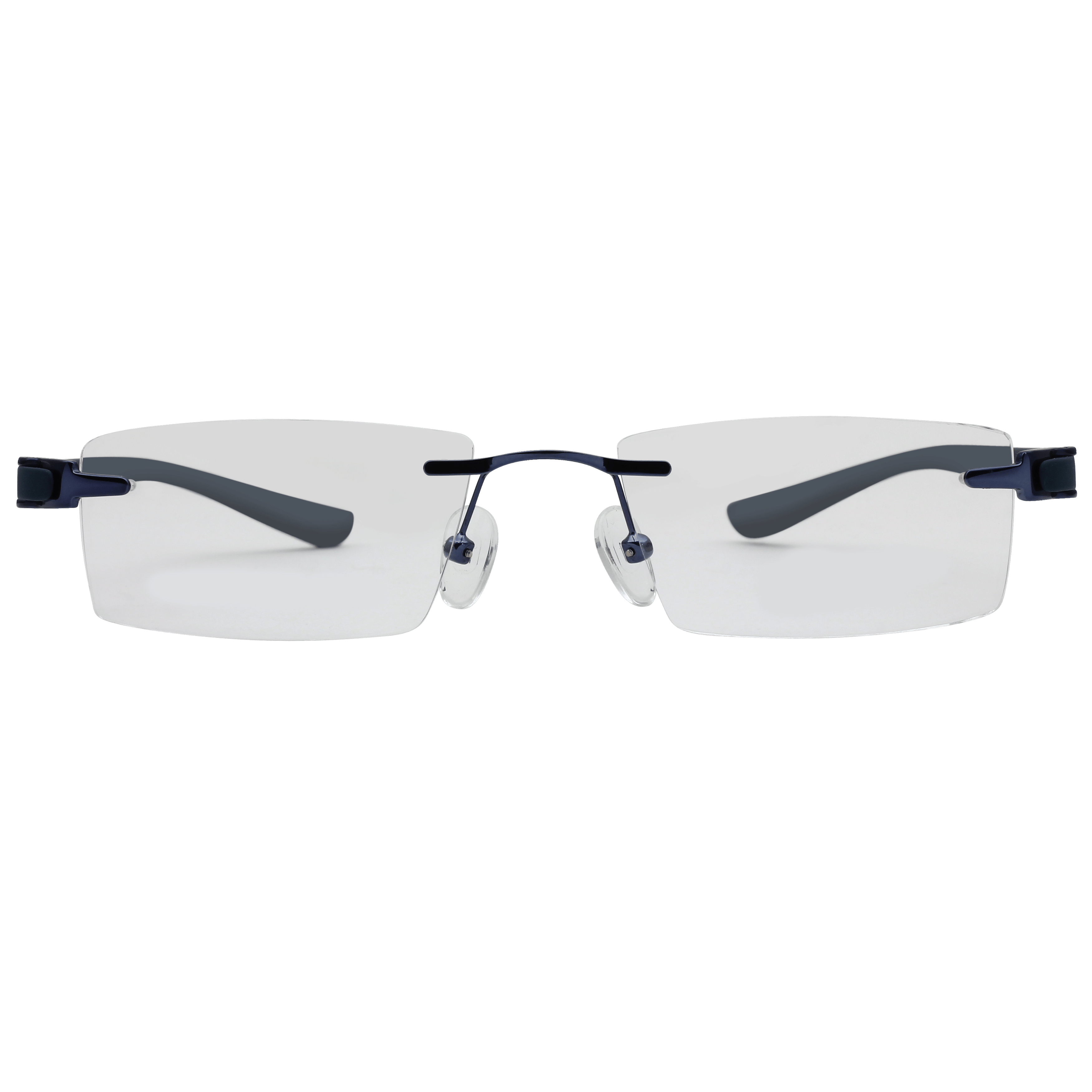 Inspira 6715N Frame Blue Unisex RimLess Rubber Frame — Blue frame — view 2