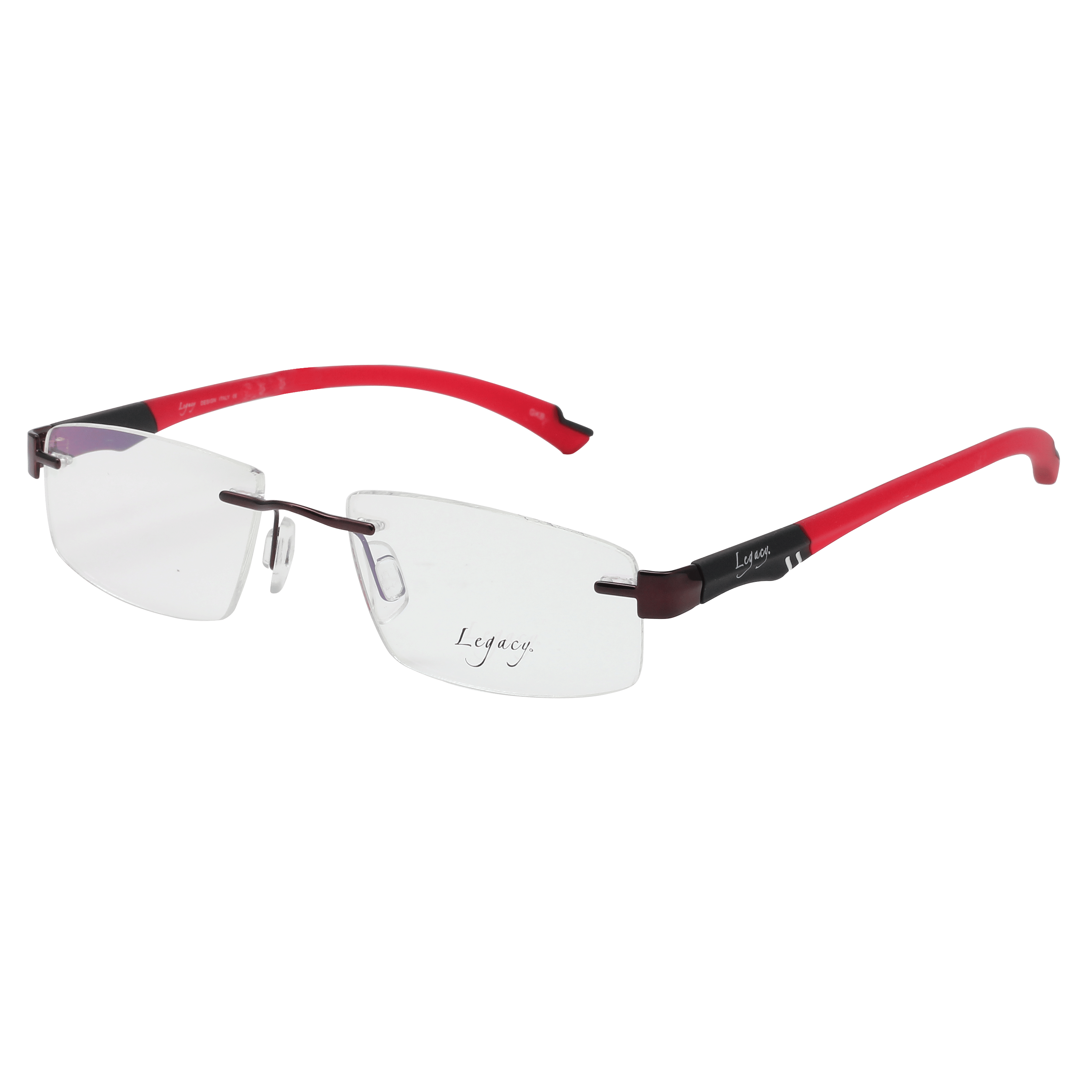 Inspira 1315D Frame Brown Unisex RimLess Rubber — Brown frame