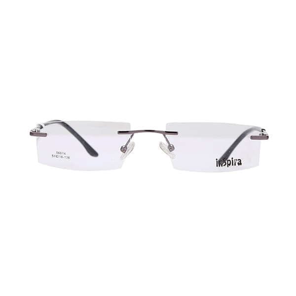 Inspira 56013/56014 Frame Gun Metal Unisex RimLess Metal Frame — Gun Metal frame — view 2