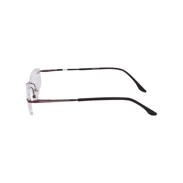 Inspira 56013/56014 Frame Maroon Unisex RimLess Metal Frame — Maroon frame — view 3