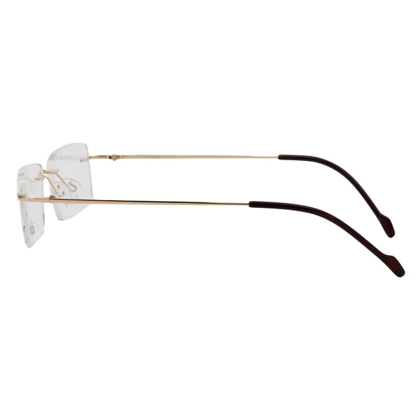 Inspira S-3468 Frame Gold Unisex RimLess Titanium Frame — Gold frame — view 4