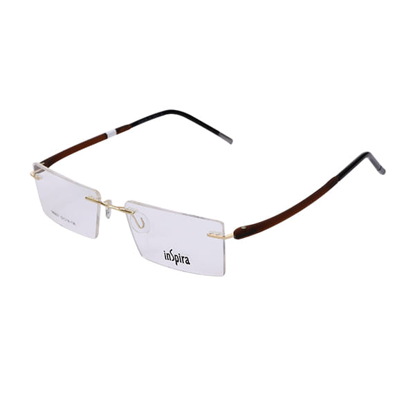 Inspira 160627 Frame Gold Unisex RimLess Shell — Gold frame