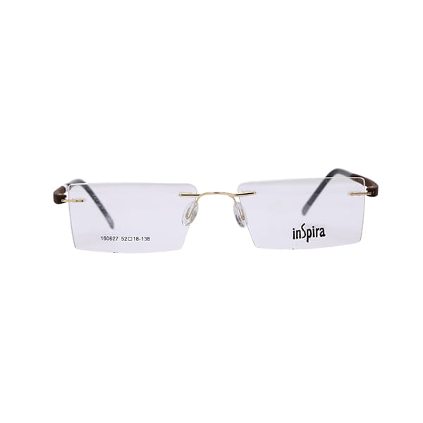 Inspira 160627 Frame Gold Unisex RimLess Shell Frame — Gold frame — view 2