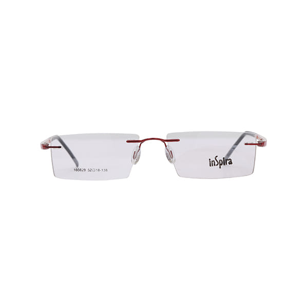 Inspira 160629 Frame Red Unisex RimLess Shell Frame — Red frame — view 2