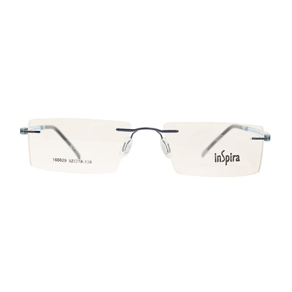 Inspira 160629 Frame Blue Unisex RimLess Shell Frame — Blue frame — view 2