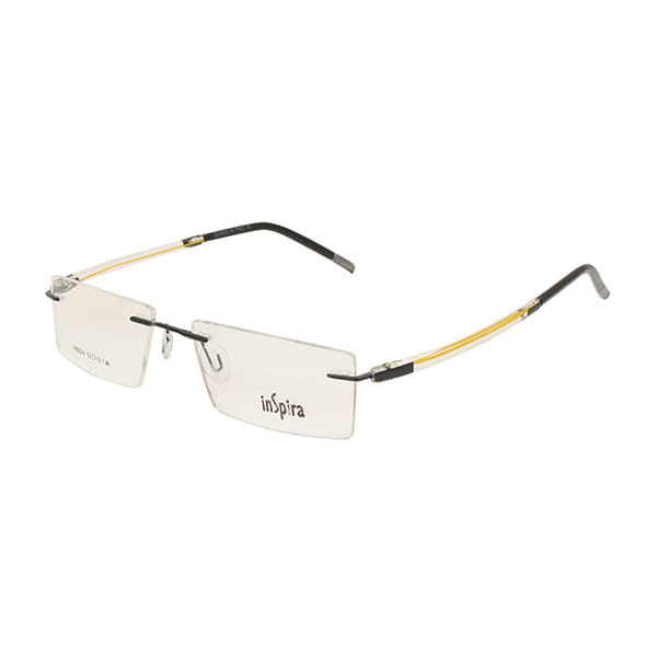 Inspira 160629 Frame Black Unisex RimLess Shell — Black frame
