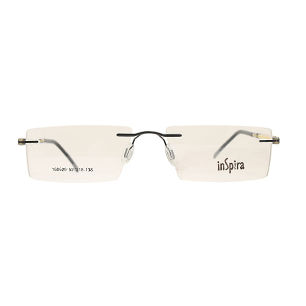 Inspira 160629 Frame Black Unisex RimLess Shell Frame — Black frame — view 2