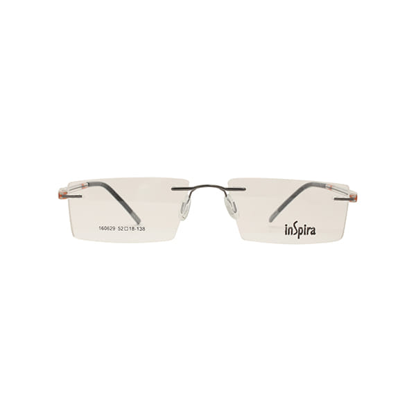 Inspira 160629 Frame Grey Unisex RimLess Shell Frame — Grey frame — view 2