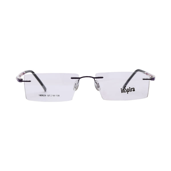 Inspira 160629 Frame Violet Unisex RimLess Shell — Red frame