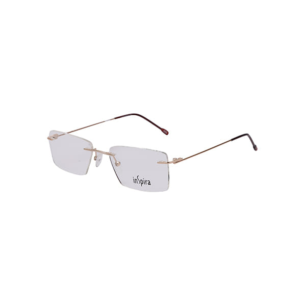 Inspira 1616H Frame Gold Unisex RimLess Metal — Gold frame