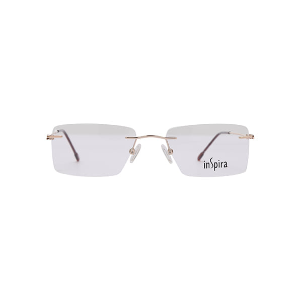Inspira 1616H Frame Gold Unisex RimLess Metal Frame — Gold frame — view 2