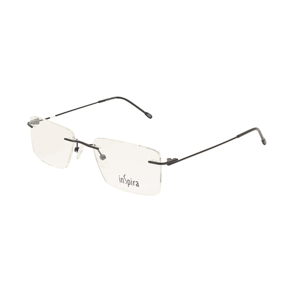 Inspira 1616H Frame Black Unisex RimLess Metal — Gold frame
