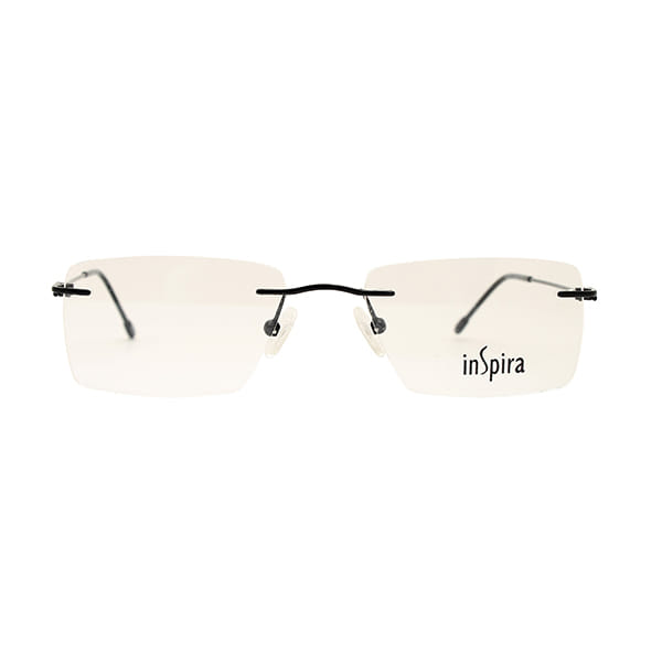 Inspira 1616H Frame Black Unisex RimLess Metal — Gold frame