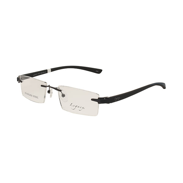 Inspira F6715N Frame Black Unisex RimLess Rubber — Black frame