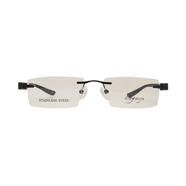 Inspira F6715N Frame Black Unisex RimLess Rubber Frame — Black frame — view 2