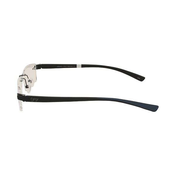 Inspira F6715N Frame Black Unisex RimLess Rubber Frame — Black frame — view 3