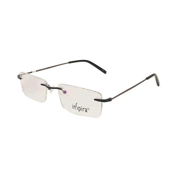 Inspira 4216D Frame Black Unisex RimLess Metal Frame — Black frame — view 1