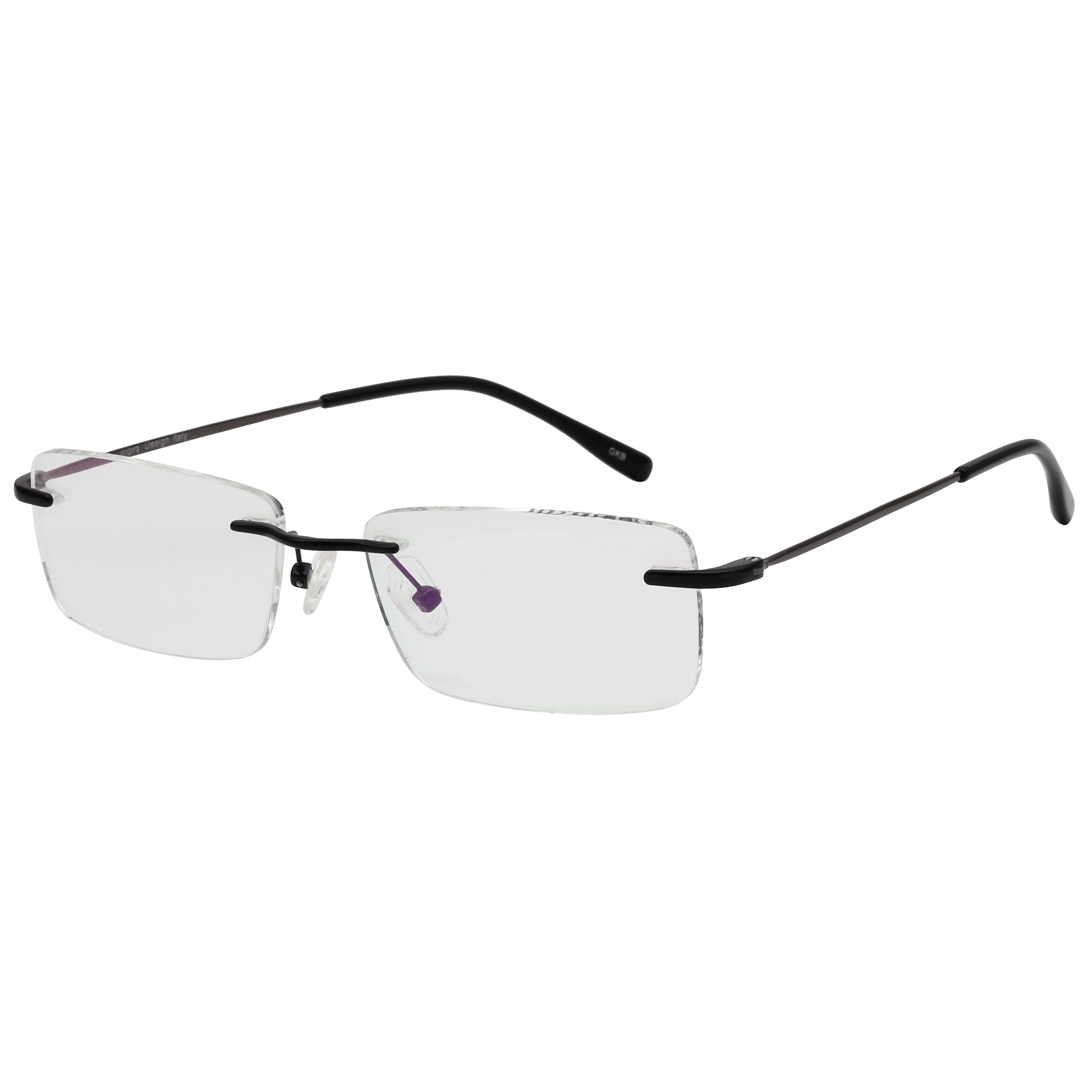 Inspira 4216D Frame Black Unisex RimLess Metal — Black frame